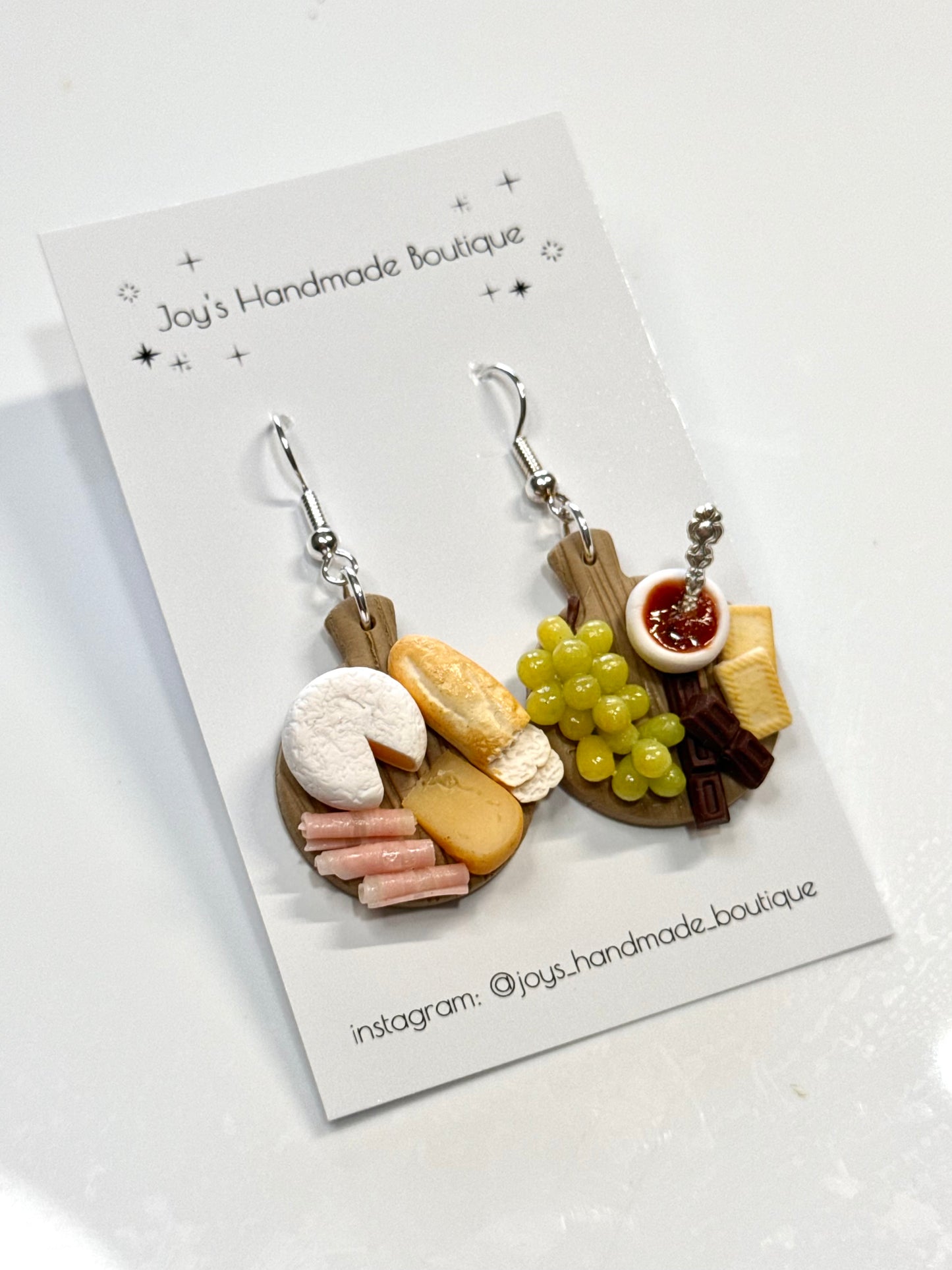 *Cheeseboard Earrings (Design 7) | Handmade from Polymer Clay