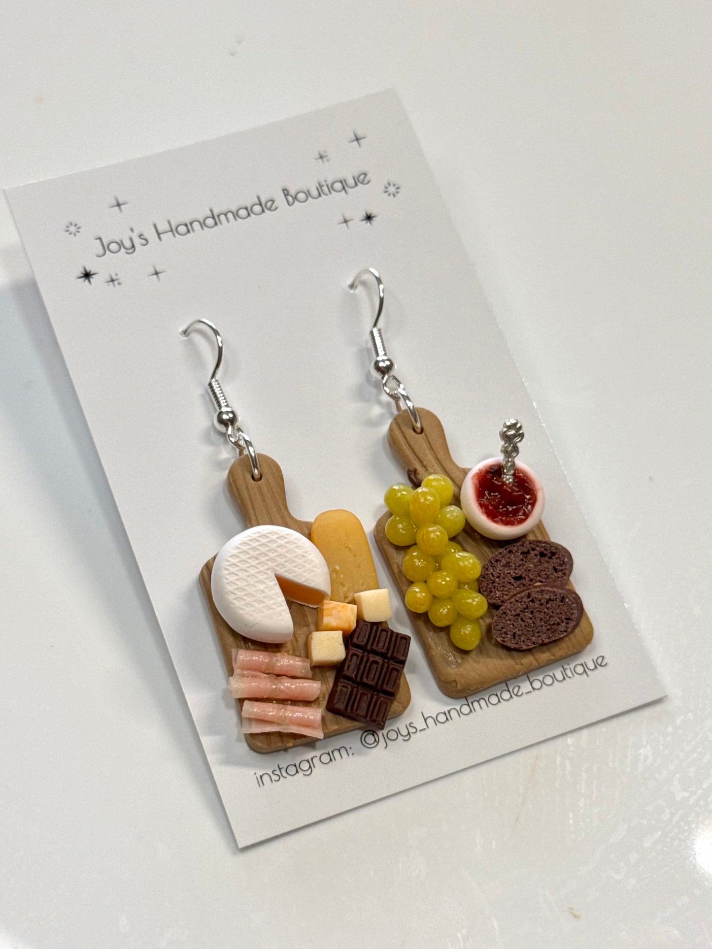 * Cheeseboard Earrings (Design 11) | Handmade from Polymer Clay