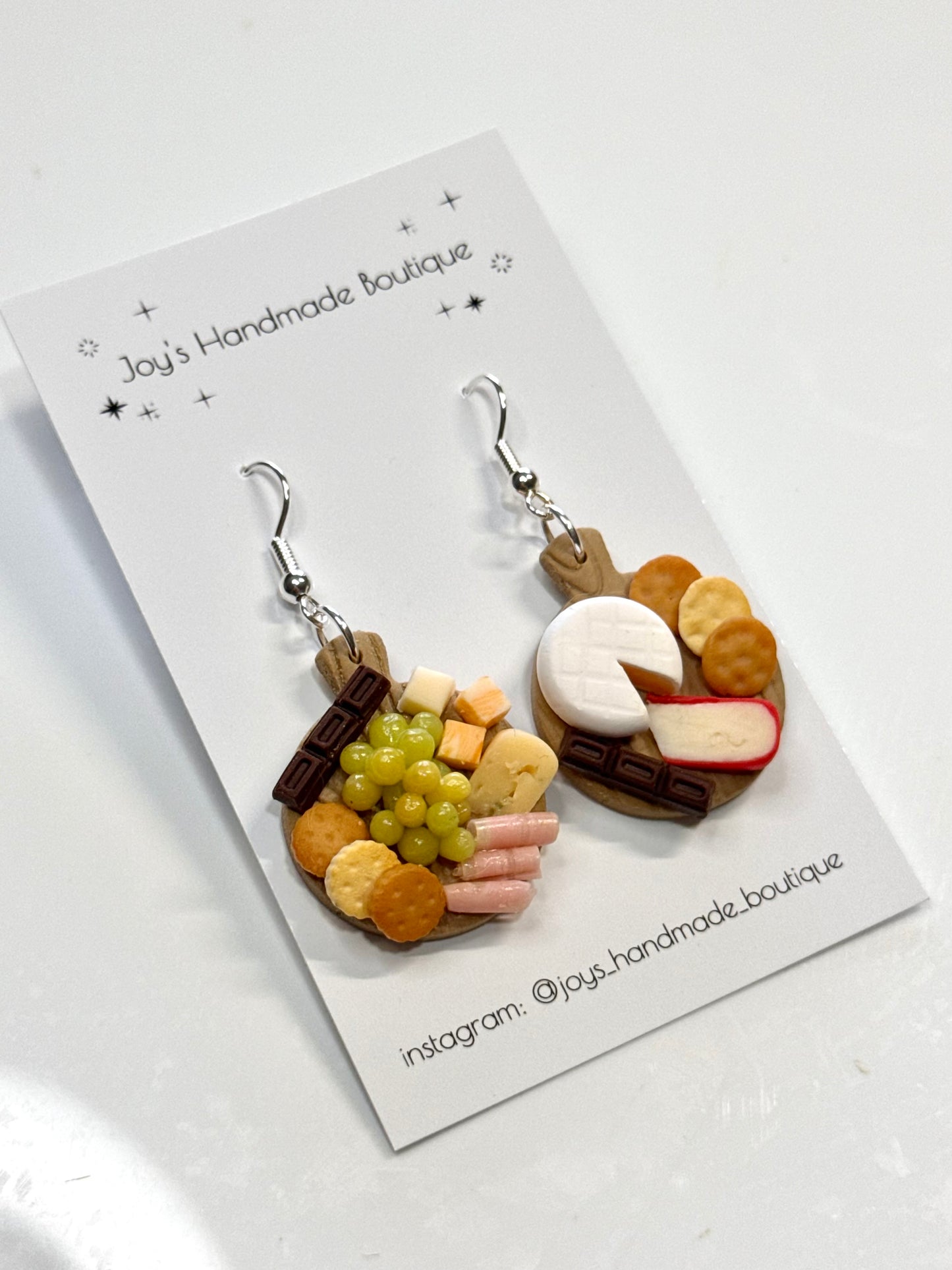 * Cheeseboard Earrings (Design 4) | Handmade from Polymer Clay