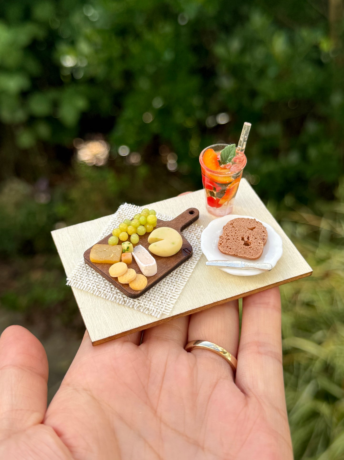 Cheese Board (Design 2) (miniature) | Handmade from polymer clay