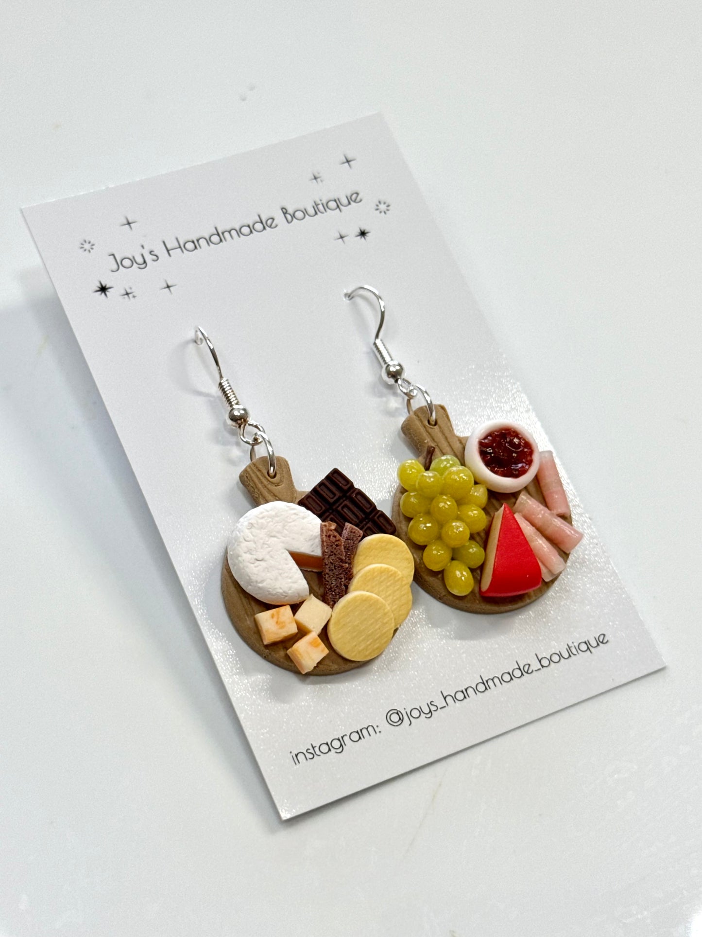 * Cheeseboard Earrings (Design 1) | Handmade from Polymer Clay