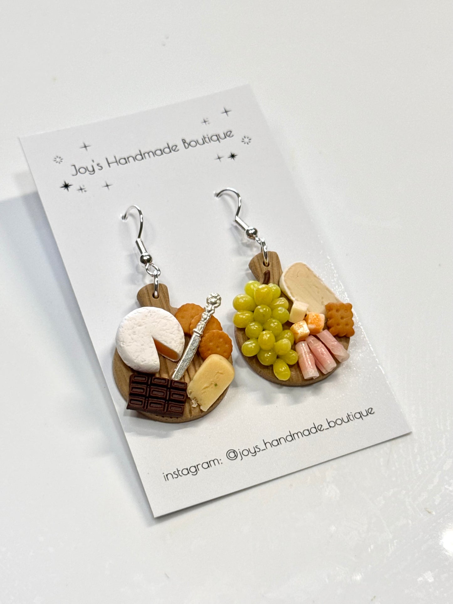 * Cheeseboard Earrings (Design 10) | Handmade from Polymer Clay