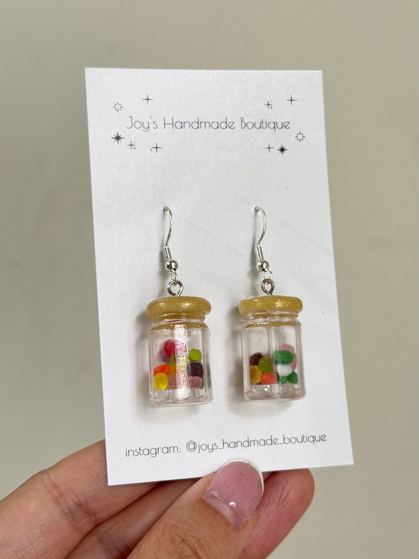 Hard Candy Jar earrings | Handmade from resin