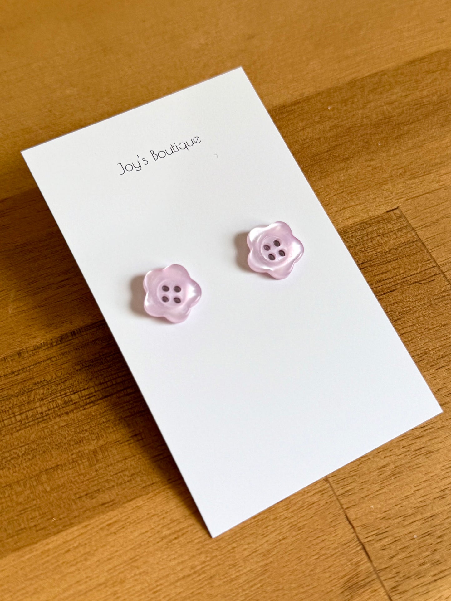 Button Stud Earrings (6 designs) - Handmade from polymer clay