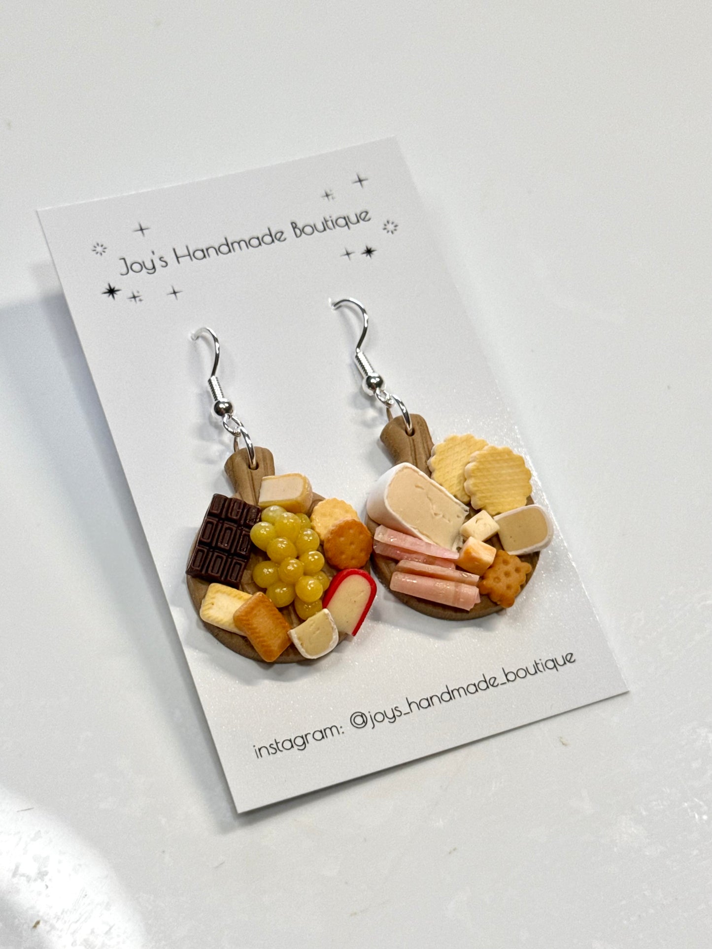 * Cheeseboard Earrings (Design 9) | Handmade from Polymer Clay