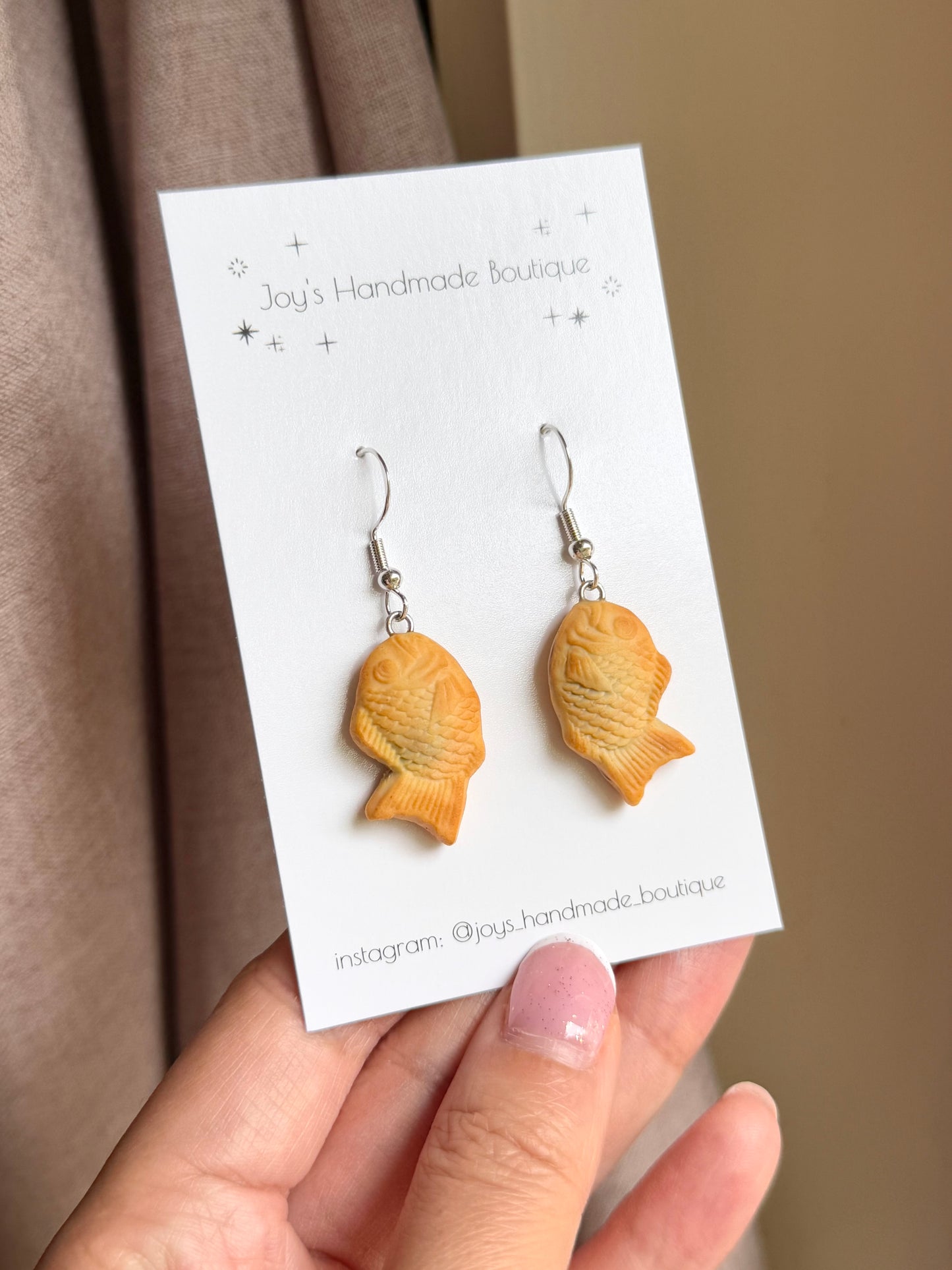 Taiyaki Earrings (Design 2) - Handmade from polymer clay