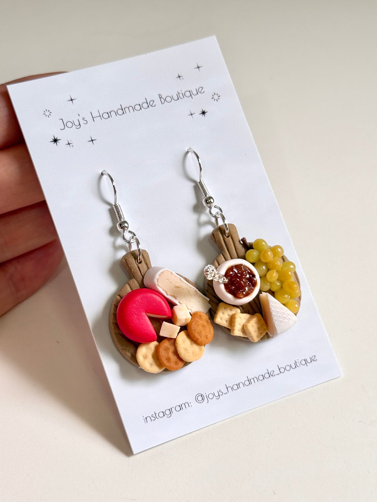 • Cheeseboard Earrings (Design 20) | Handmade from Polymer Clay