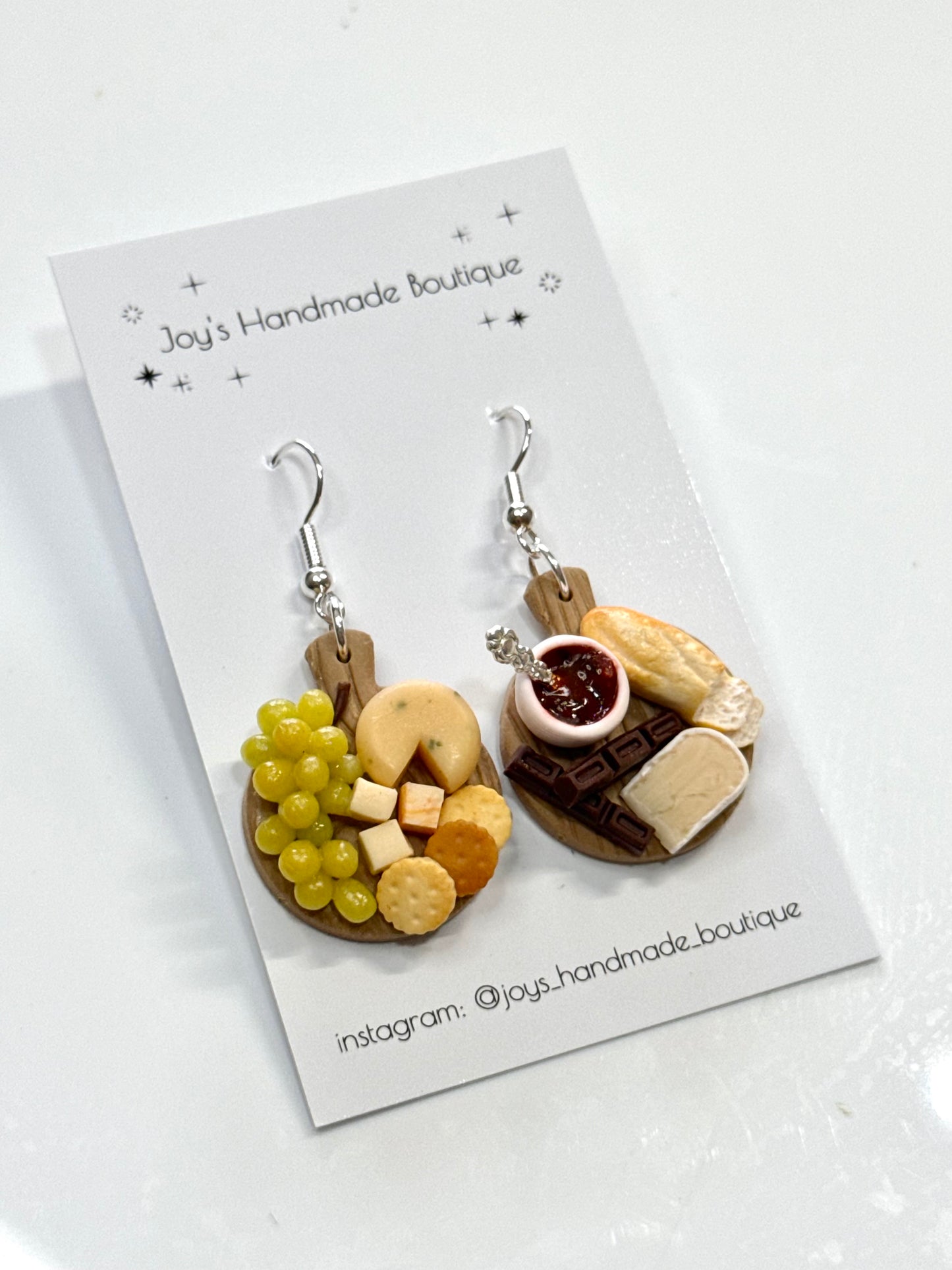 * Cheeseboard Earrings (Design 20) | Handmade from Polymer Clay