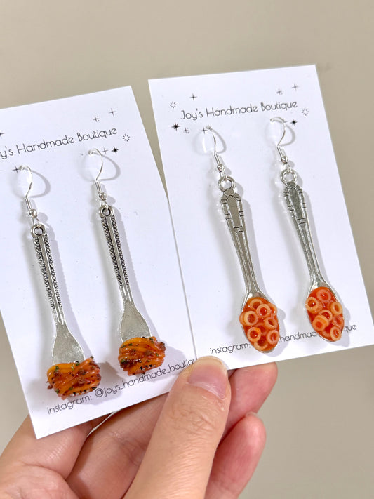 Spaghetti/Spaghetti rings Earrings - Handmade from polymer clay