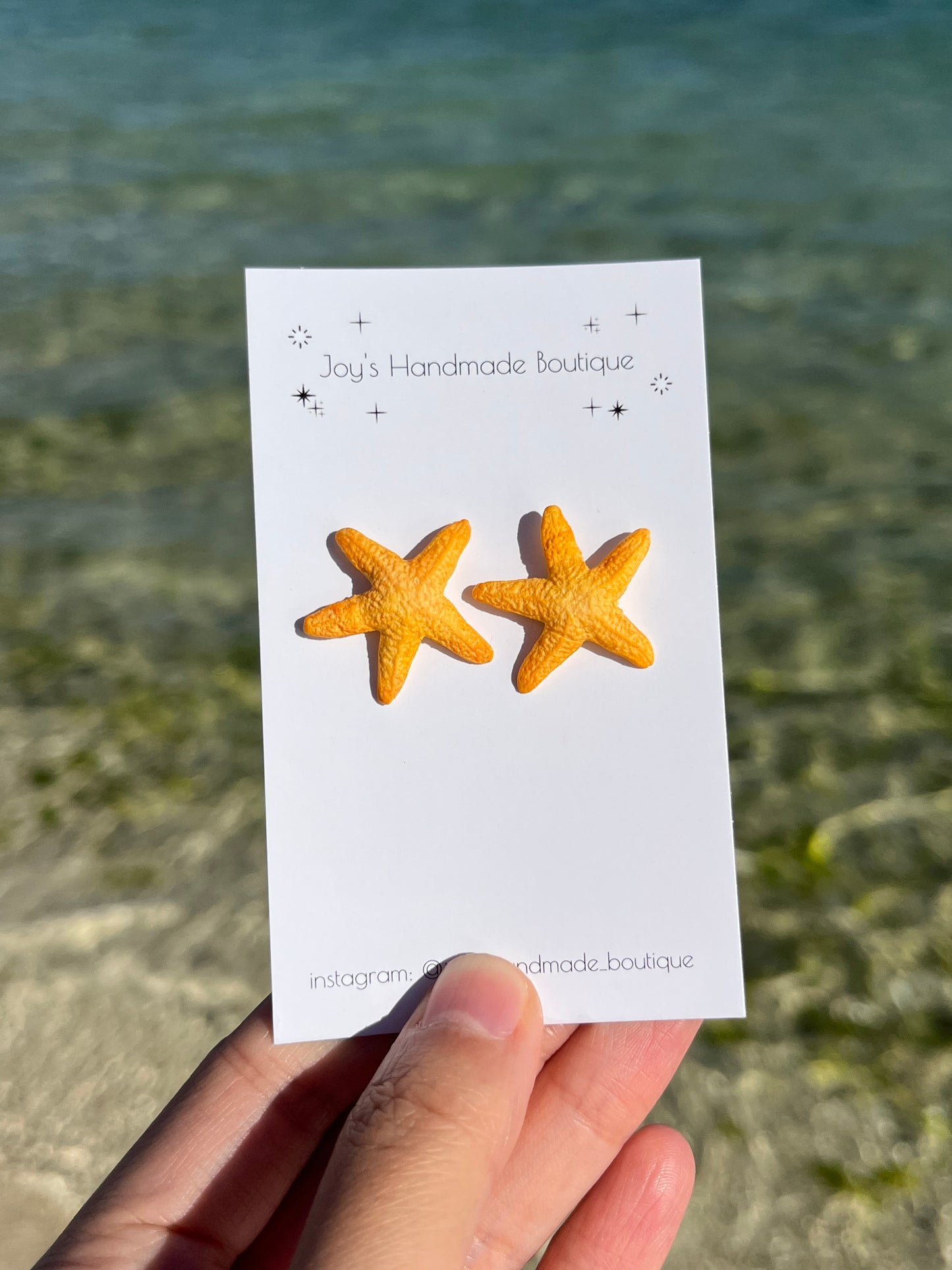 Starfish earrings| Handmade from polymer clay