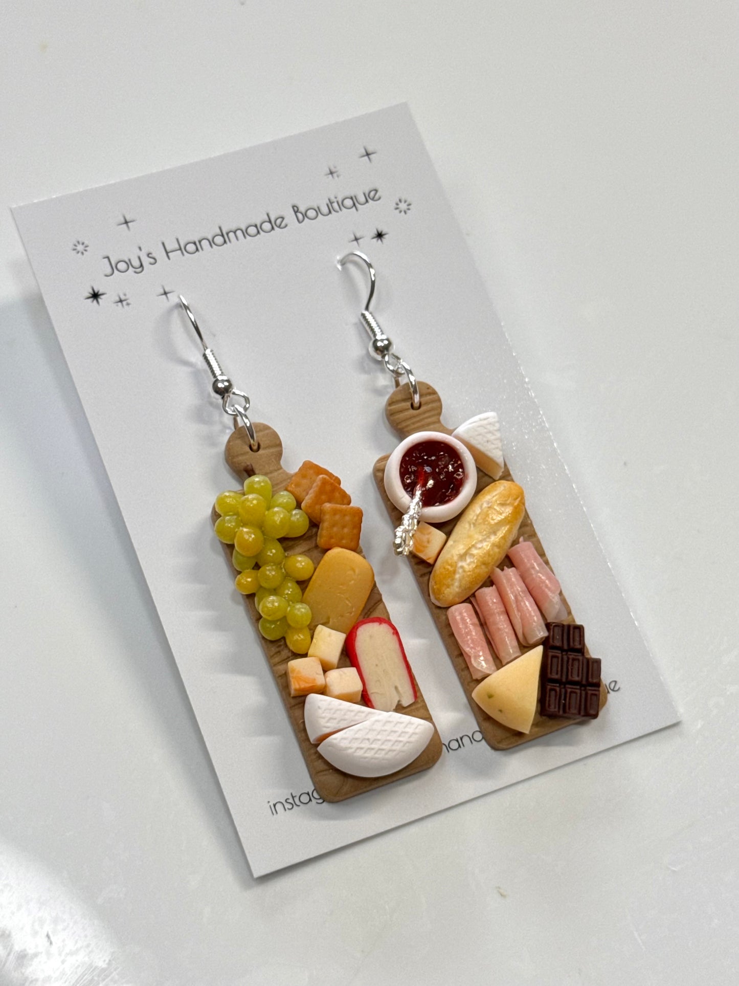 * Cheeseboard Earrings (Design 13) | Handmade from Polymer Clay