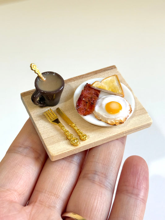 Cooked Breakfast Board (Miniature)| Handmade from polymer clay