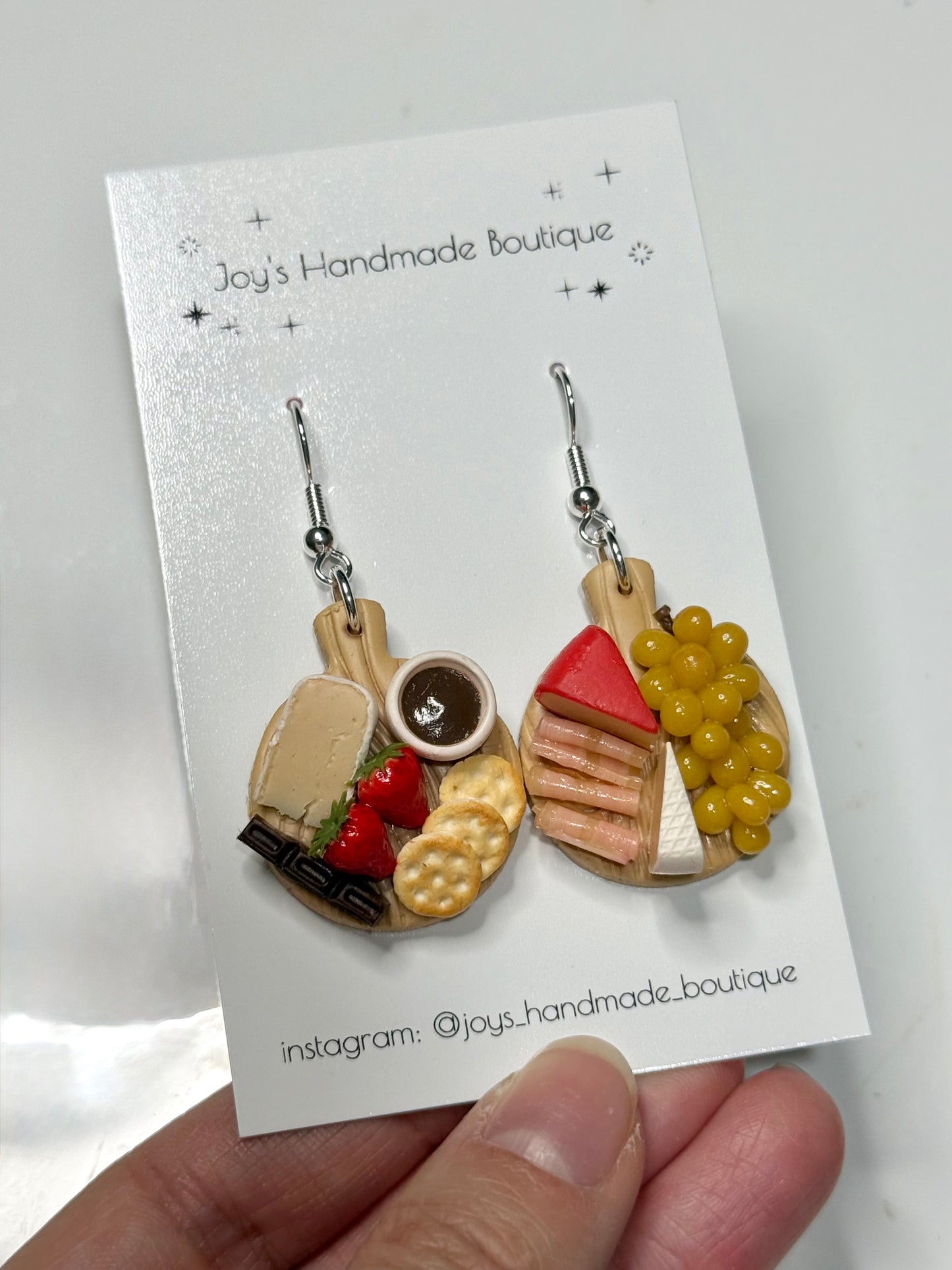 * Cheeseboard Earrings (Design 26) | Handmade from Polymer Clay