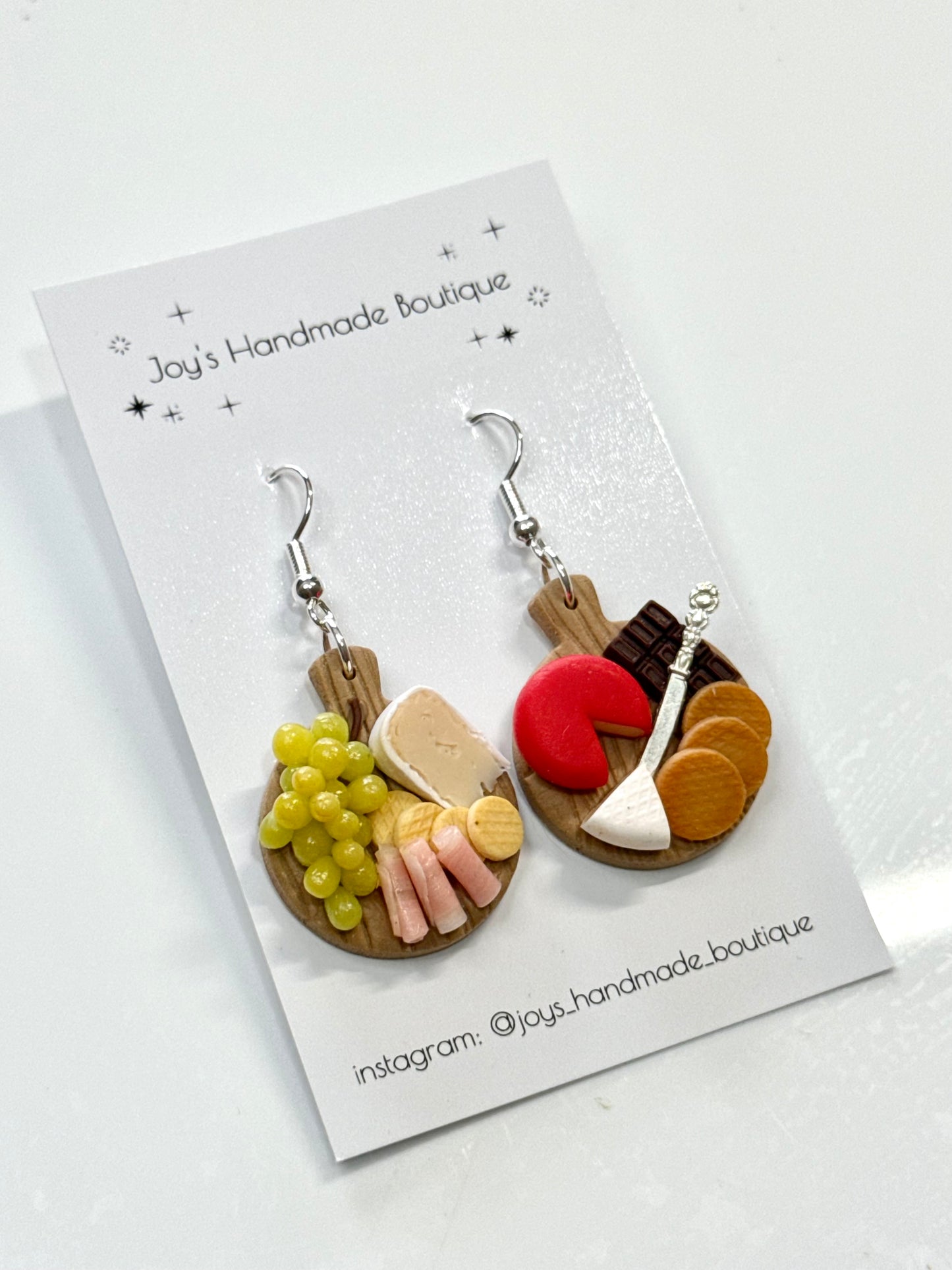 * Cheeseboard Earrings (Design 21) | Handmade from Polymer Clay