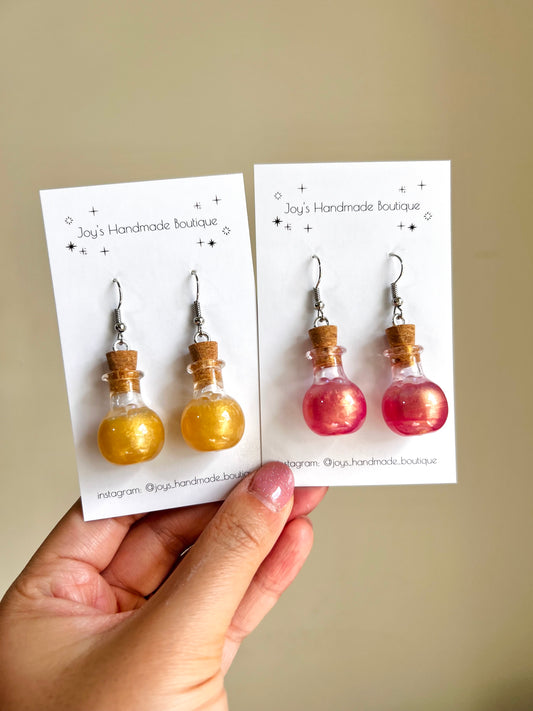 Potion Vial Earrings | Handmade from resin