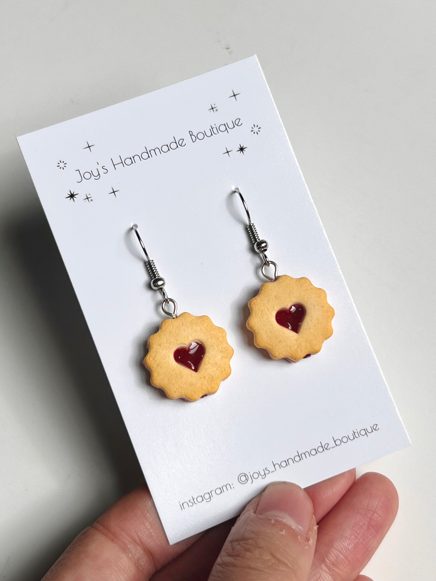 Shrewsbury Biscuit Earrings | Handmade from polymer clay