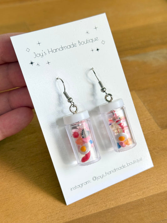 Candy Jar Earrings| Handmade from polymer clay