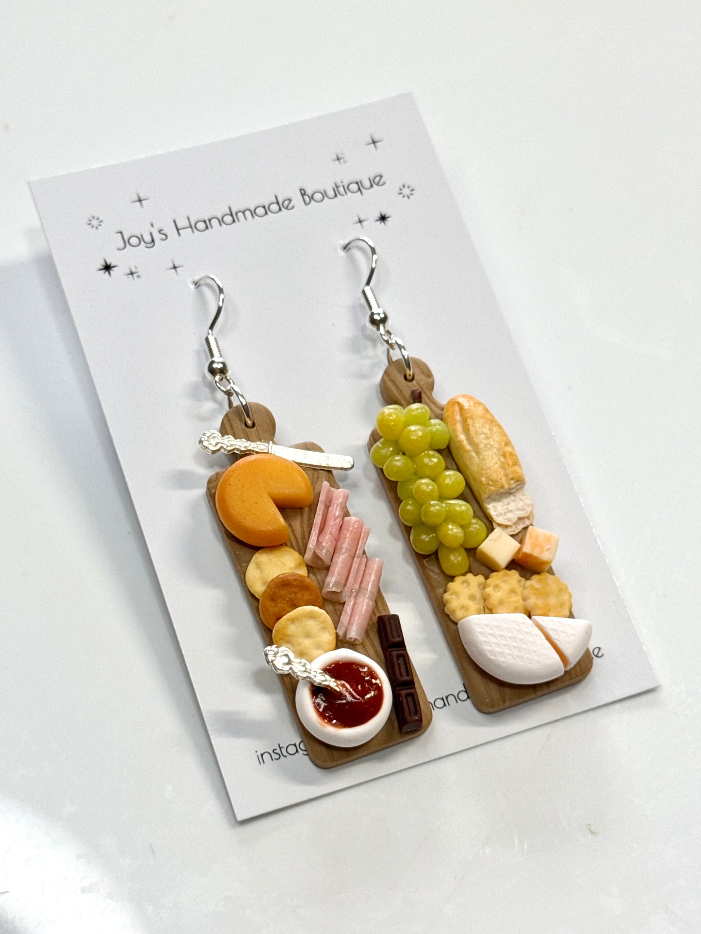 * Cheeseboard Earrings (Design 14) | Handmade from Polymer Clay