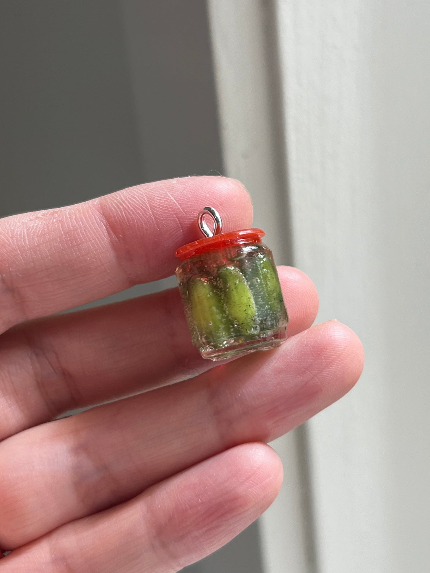 SECONDS/MISTAKES/BUBBLY Pickle Jar Earrings/Keychains | Handmade