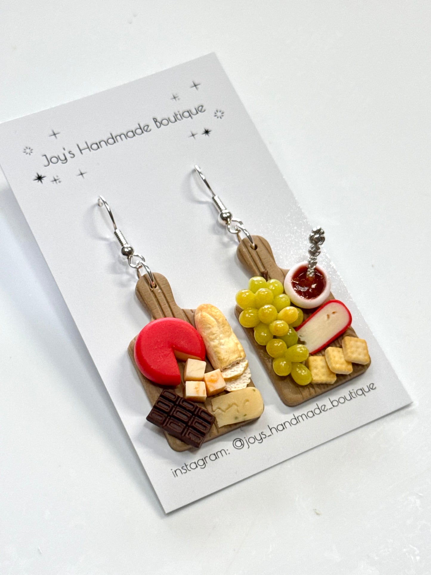 * Cheeseboard Earrings (Design 18) | Handmade from Polymer Clay