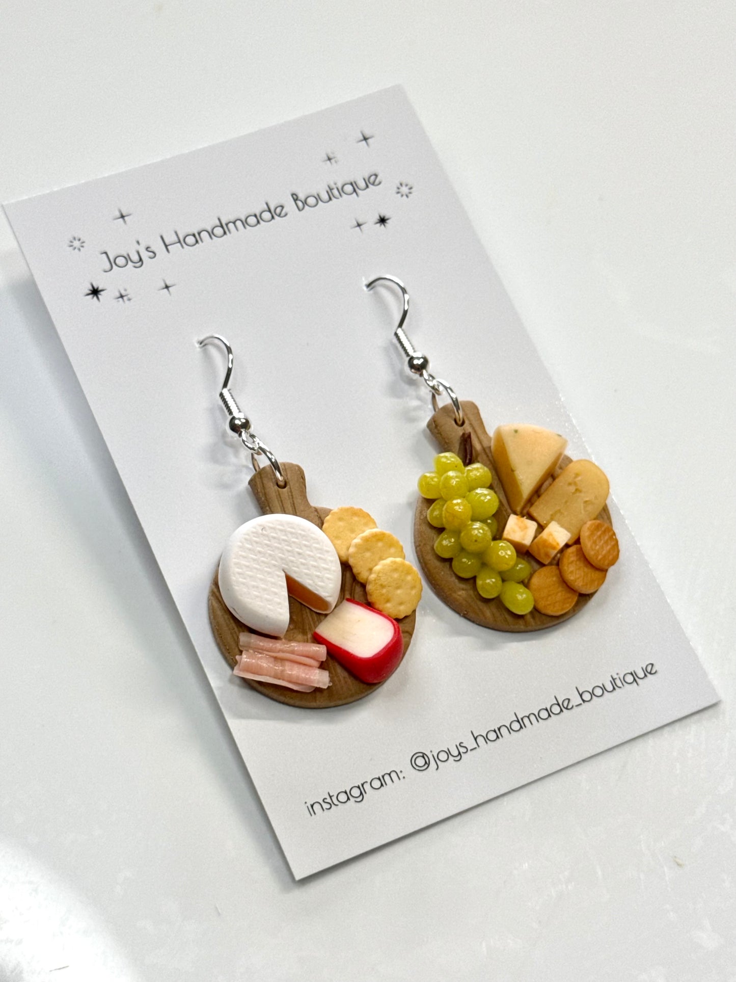 * Cheeseboard Earrings (Design 19) | Handmade from Polymer Clay