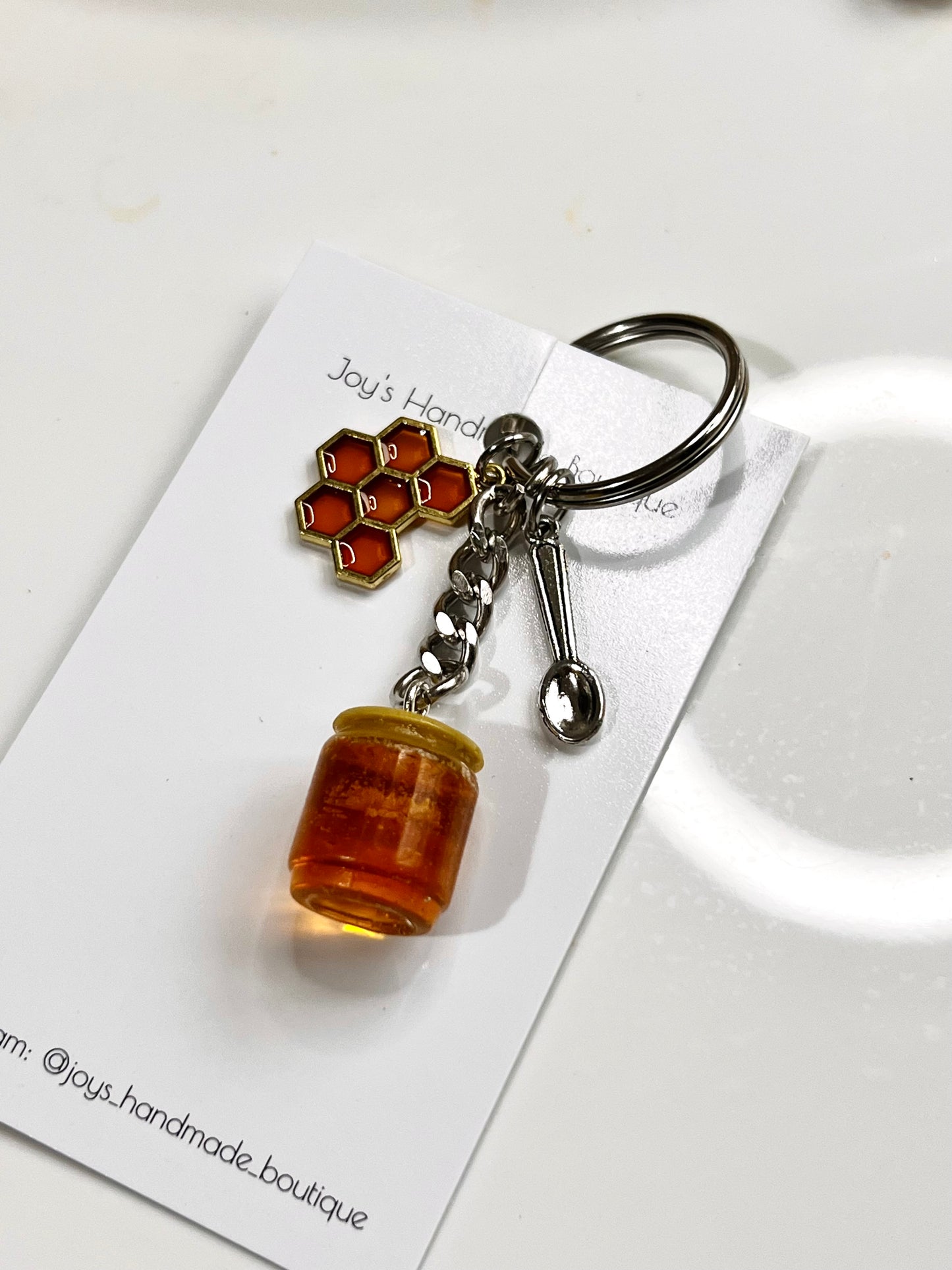 Honey Jar Keychain | Handmade from resin