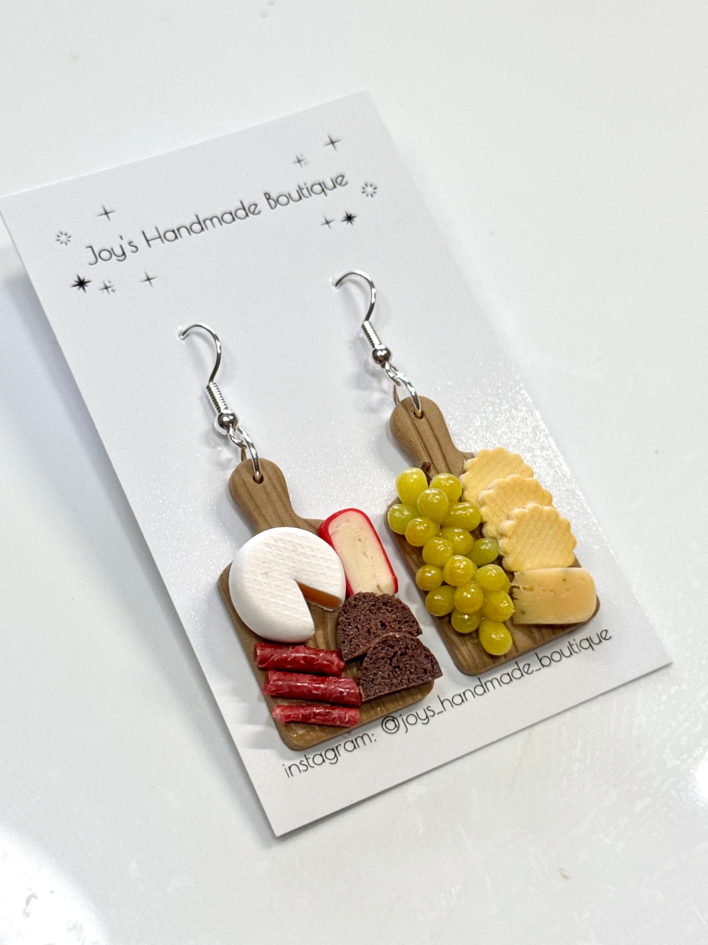 * Cheeseboard Earrings (Design 3) | Handmade from Polymer Clay