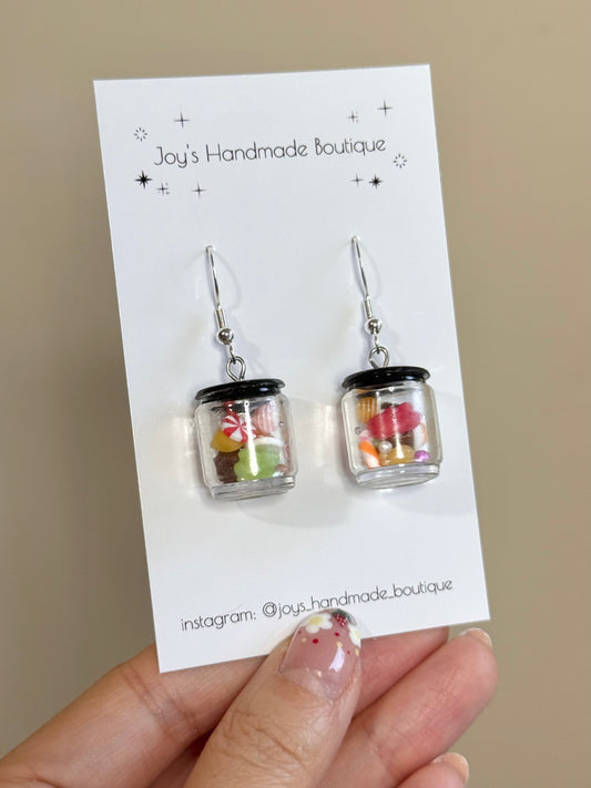 Candy Jar Earrings| Handmade from polymer clay