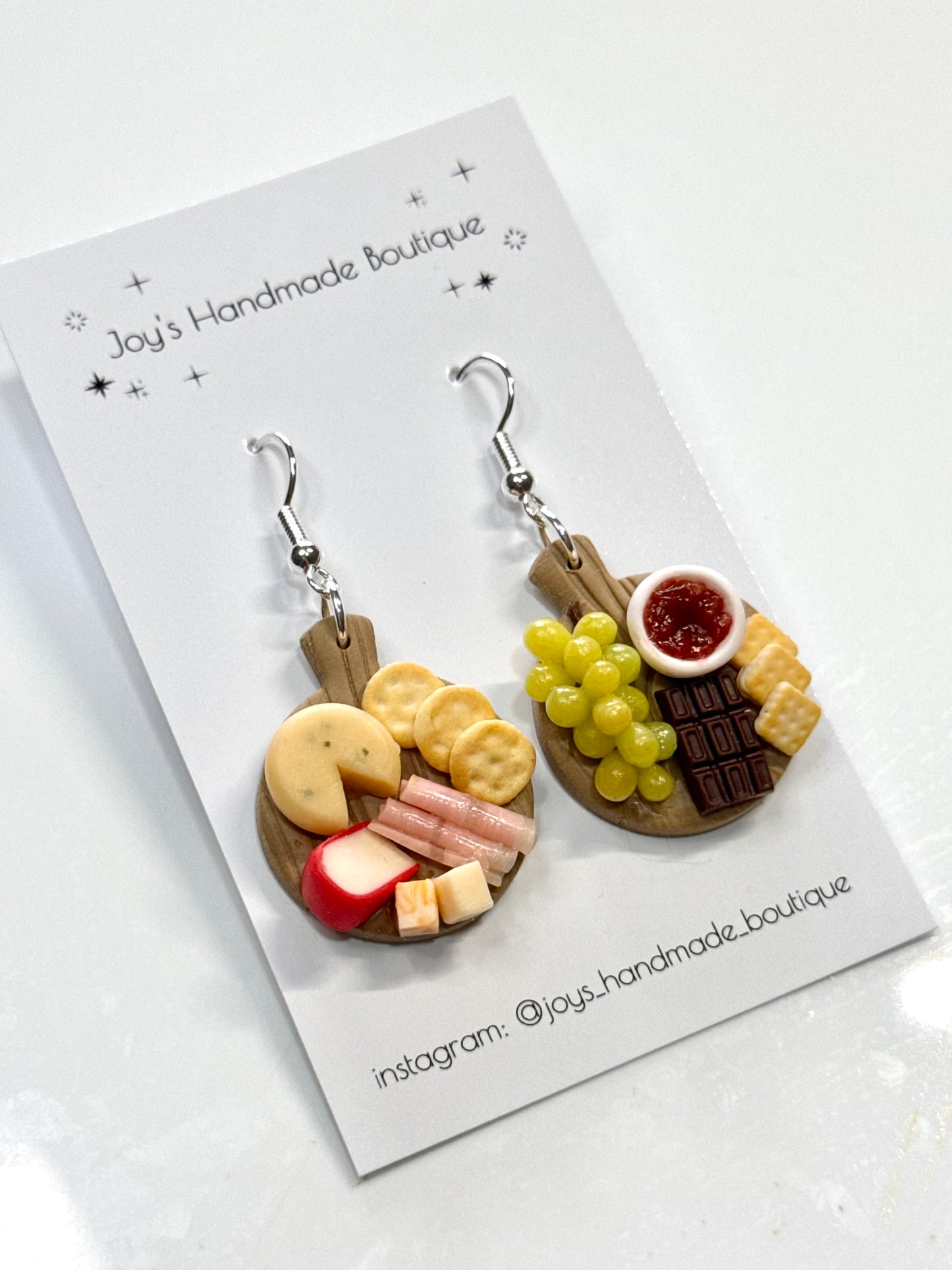 * Cheeseboard Earrings (Design 23) | Handmade from Polymer Clay