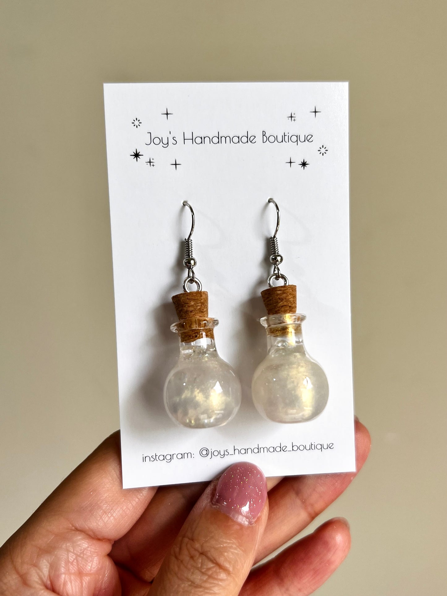 Potion Vial Earrings | Handmade from resin