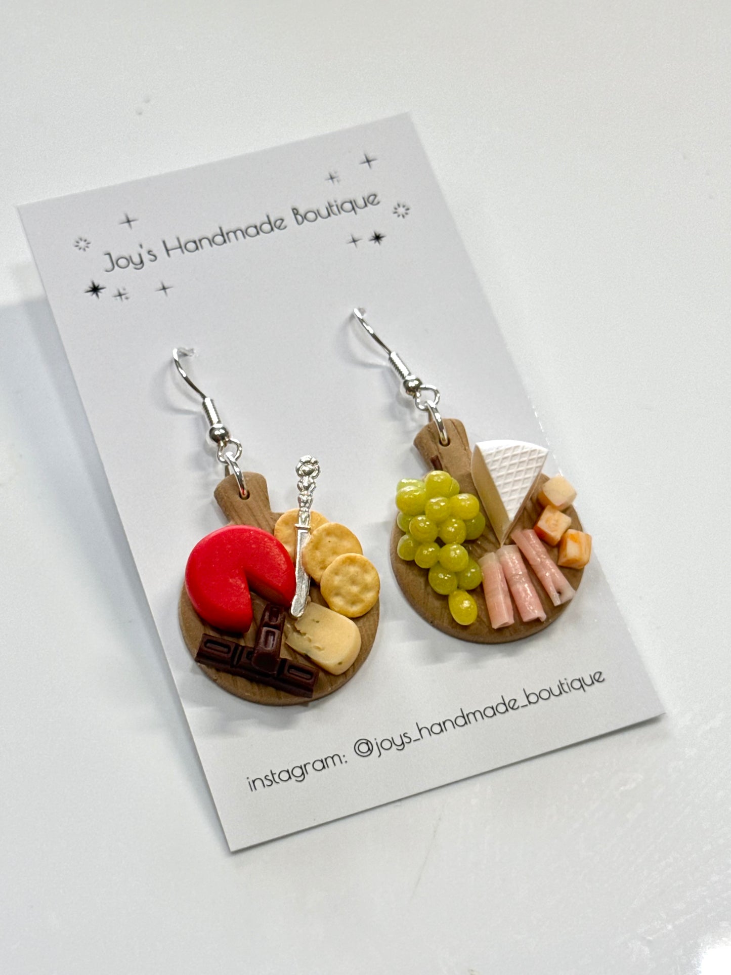* Cheeseboard Earrings (Design 17) | Handmade from Polymer Clay