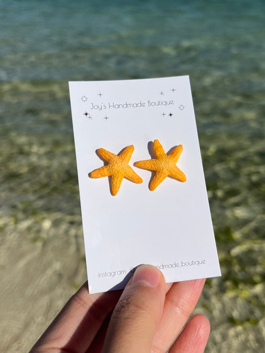 Starfish earrings| Handmade from polymer clay