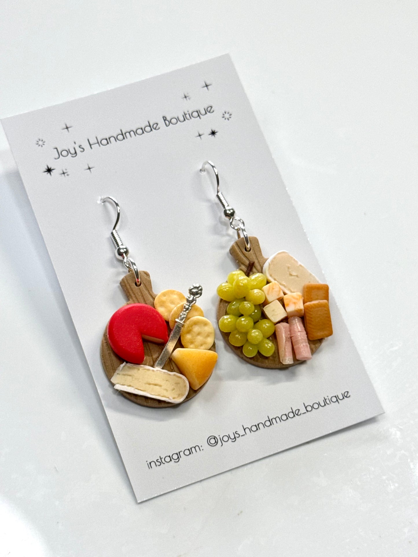 * Cheeseboard Earrings (Design 22) | Handmade from Polymer Clay
