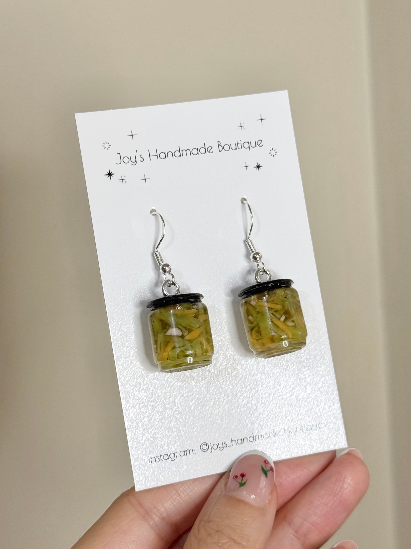 Pickled Cabbage Earrings | Handmade from resin