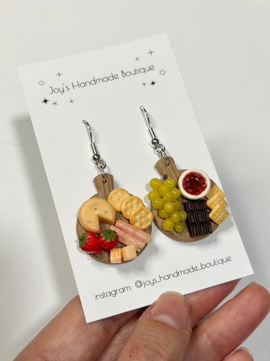 * Cheeseboard Earrings (Design 23) | Handmade from Polymer Clay