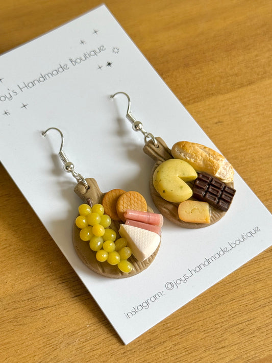 Cheeseboard Earrings (Design 34) | Handmade from polymer clay