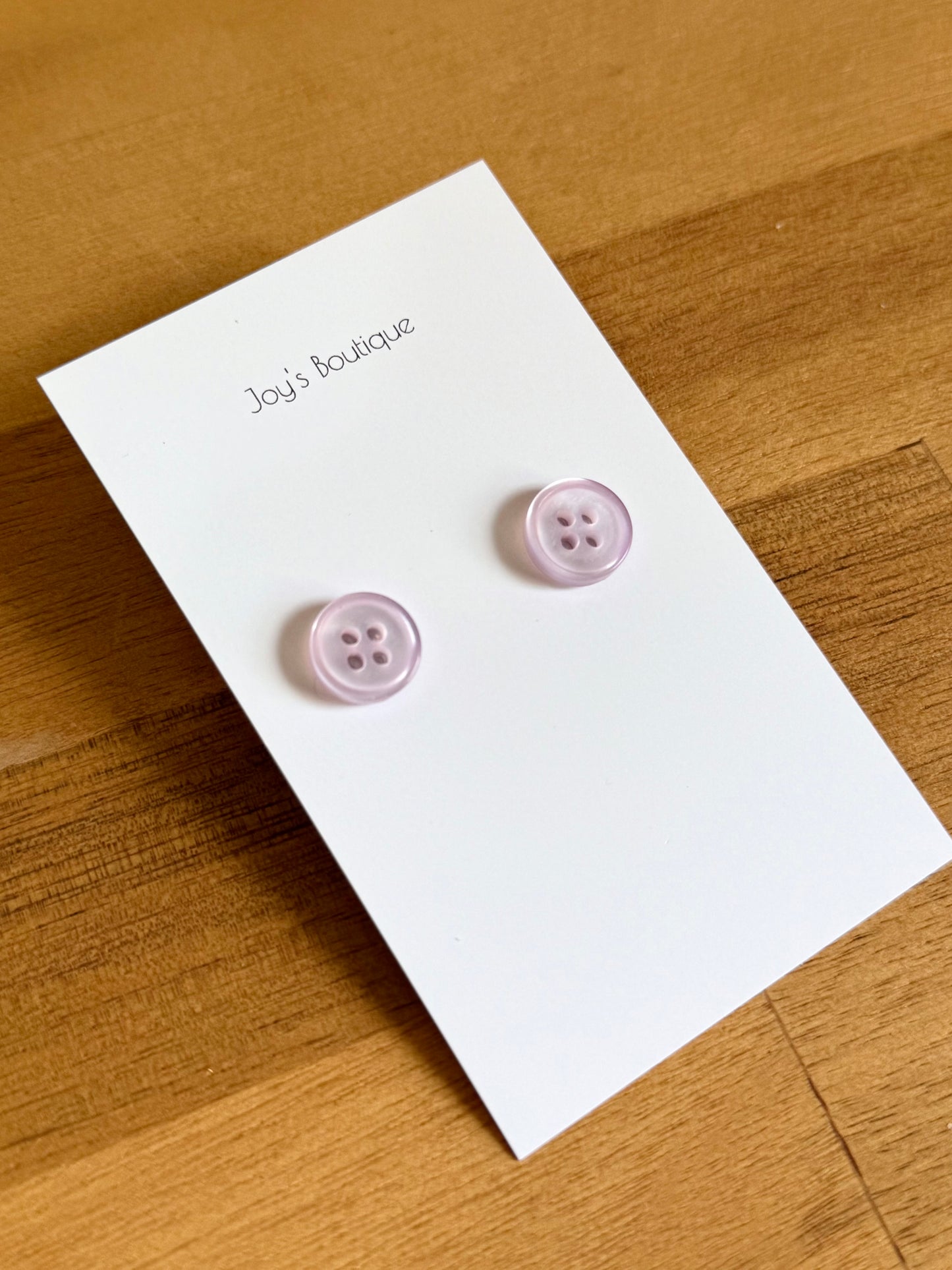 Button Stud Earrings (6 designs) - Handmade from polymer clay