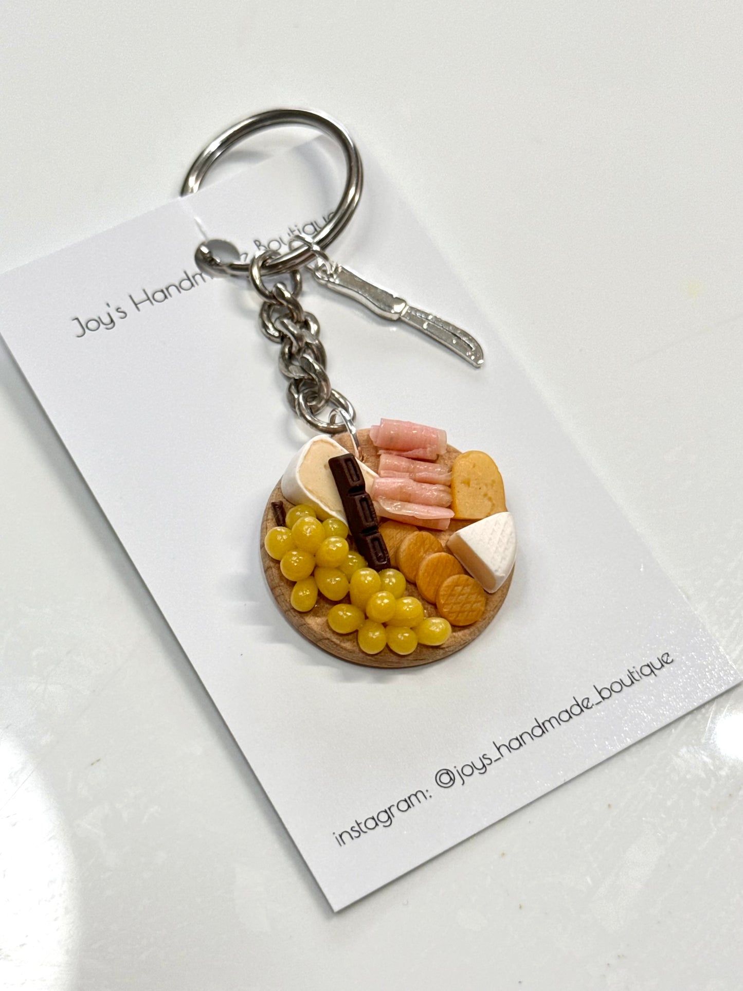 Cheeseboard keychain (design 2) | Handmade from polymer clay