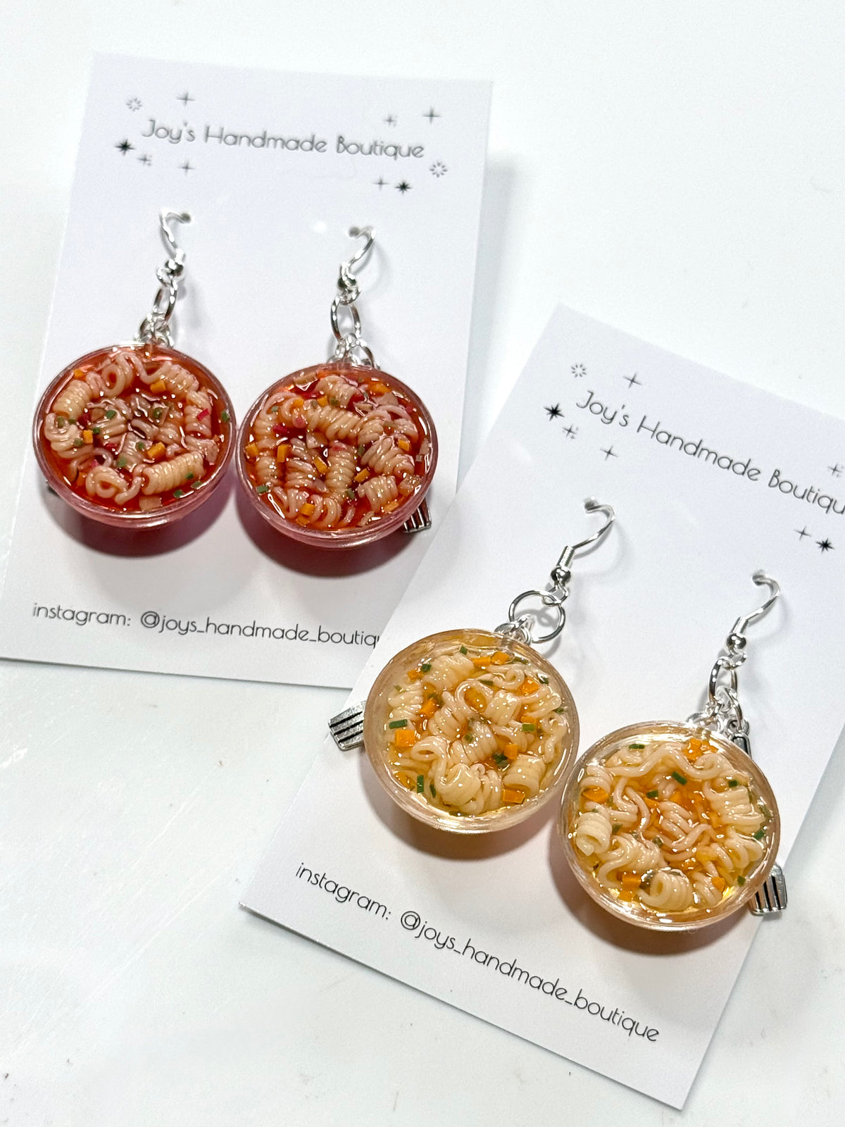 Instant Ramen Earrings | Handmade from Polymer Clay