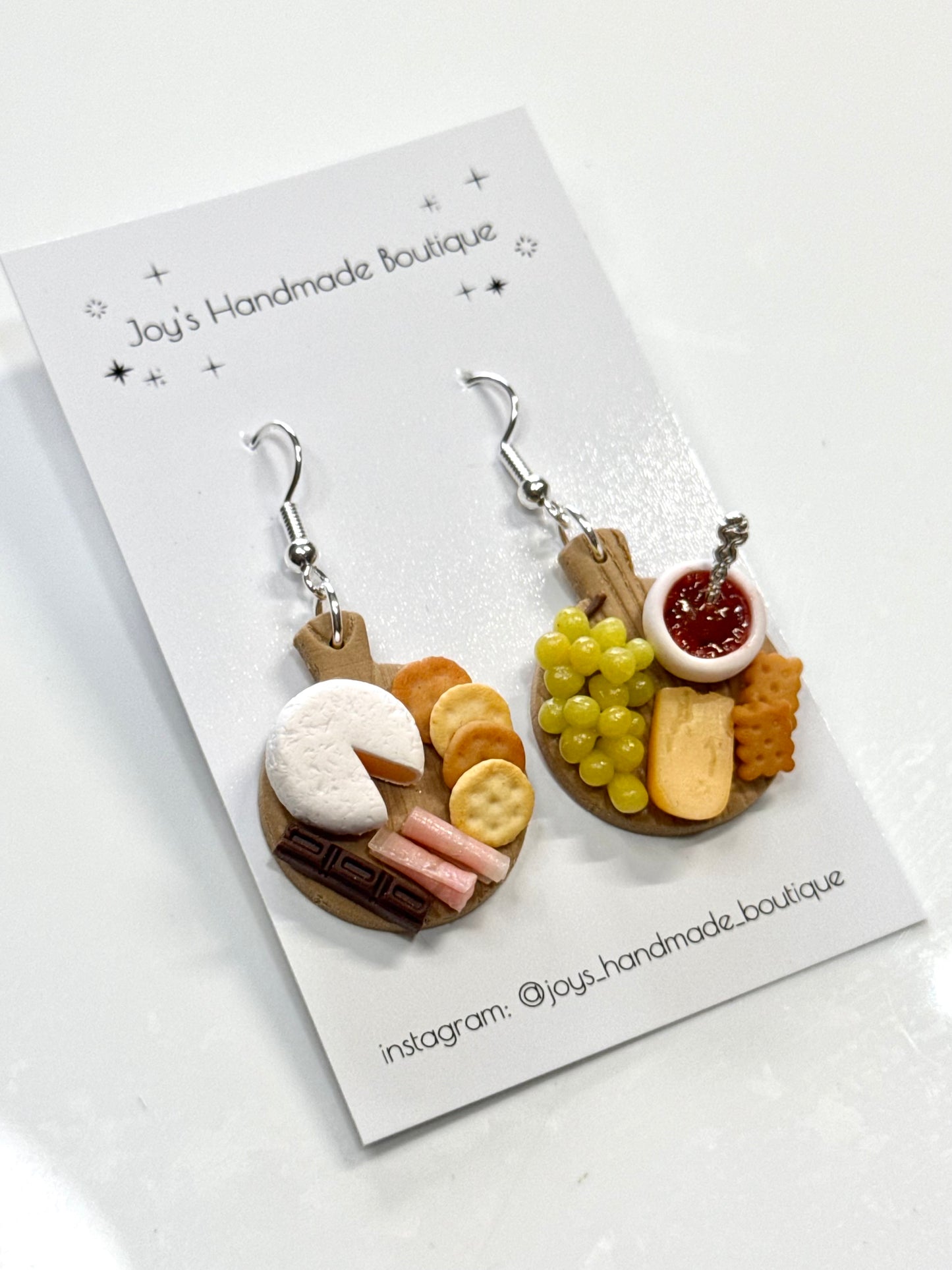 * Cheeseboard Earrings (Design 15) | Handmade from Polymer Clay