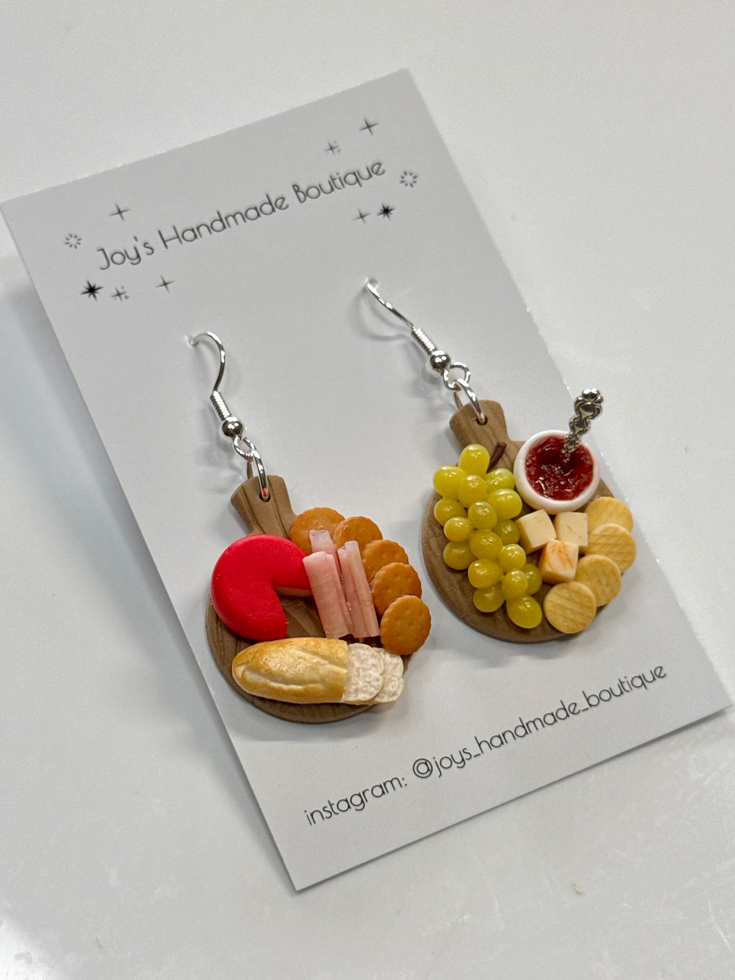 * Cheeseboard Earrings (Design 16) | Handmade from Polymer Clay