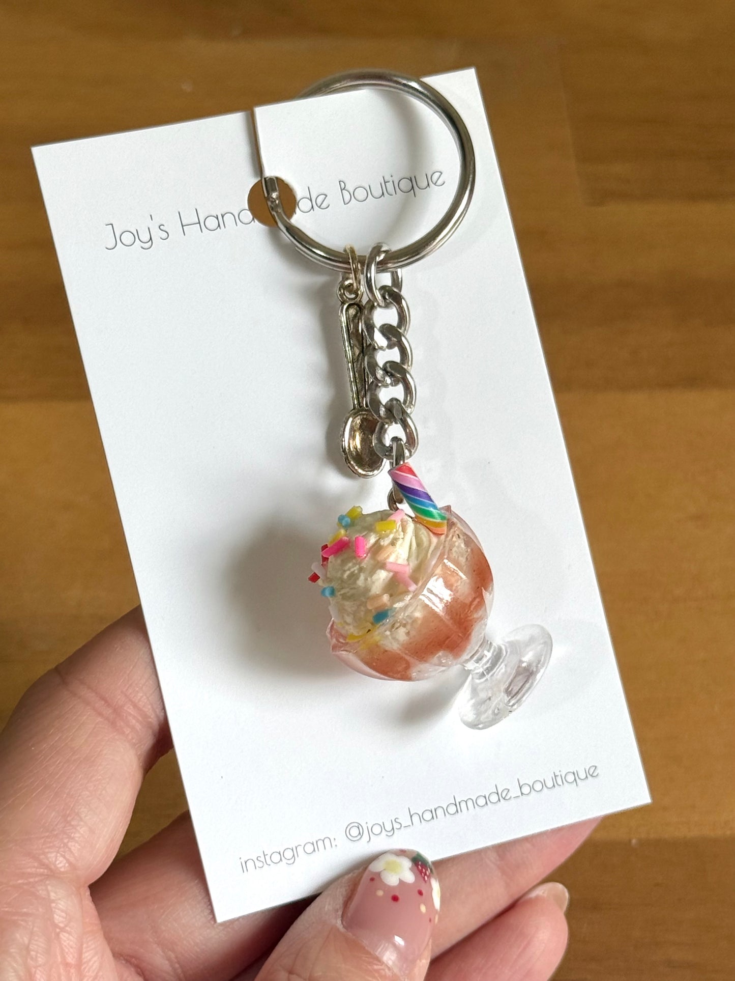 Ice cream sundae keychain (SALE)