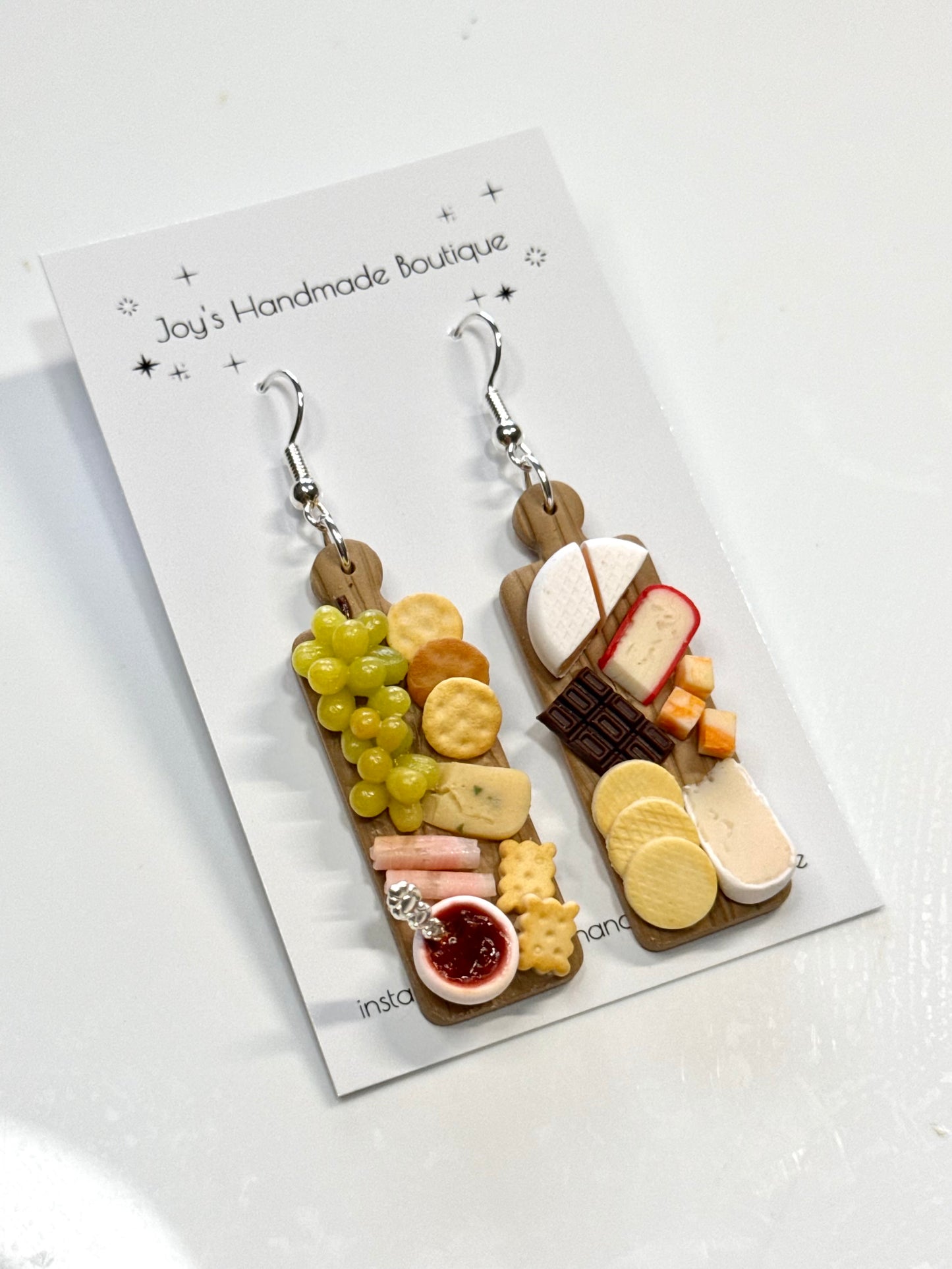* Cheeseboard Earrings (Design 8) | Handmade from Polymer Clay (Copy)