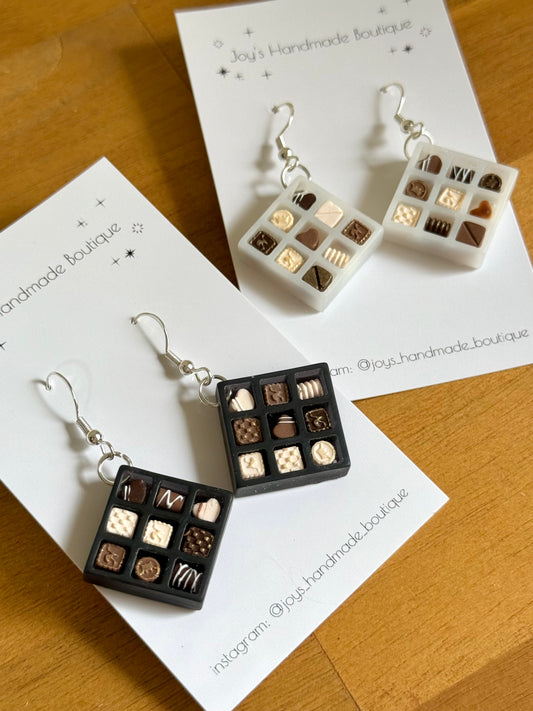 Chocolate Box Earrings | Handmade from polymer clay and resin