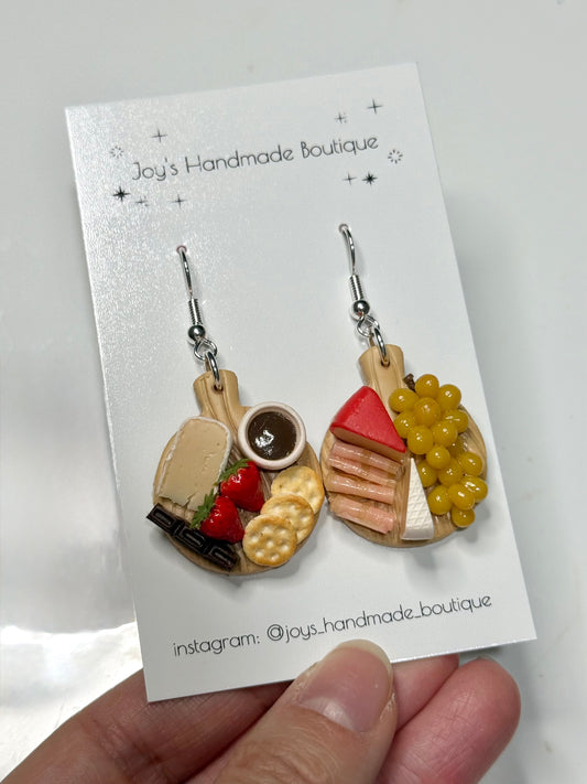 * Cheeseboard Earrings (Design 26) | Handmade from Polymer Clay