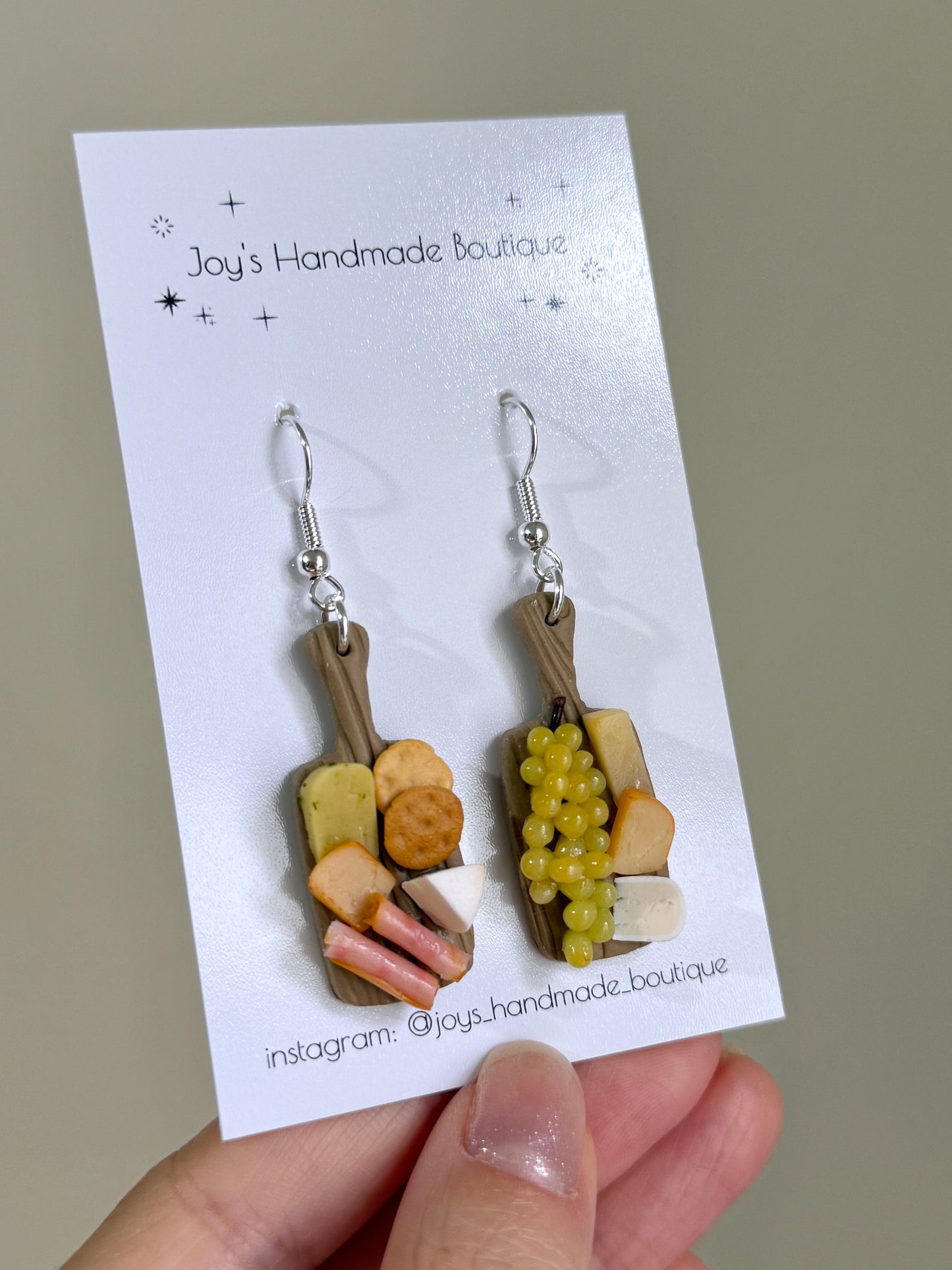 ~ Cheeseboard earrings (design 40) | Handmade from polymer clay