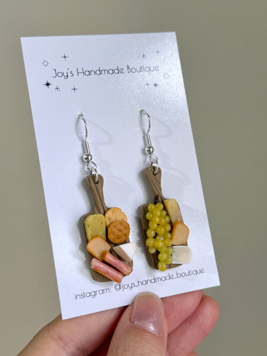 ~ Cheeseboard earrings (design 40) | Handmade from polymer clay