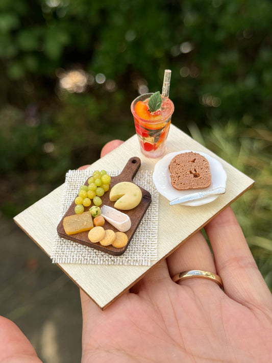 Cheese Board (Design 2) (miniature) | Handmade from polymer clay