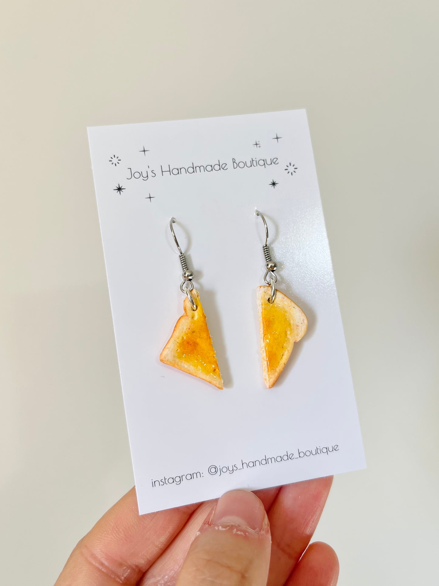 Buttered Toast Earrings | Handmade with Polymer Clay