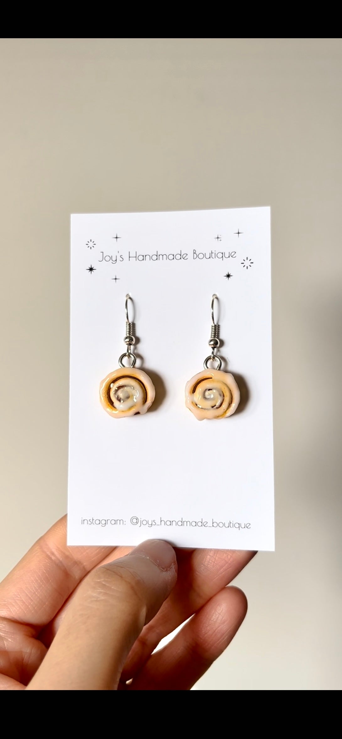 Cinnamon Roll Earrings | Handmade from polymer clay